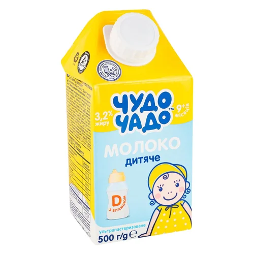 Молоко Чудо Чадо для дітей ультрапастеризоване з 9 місяців 3,2% 500г
