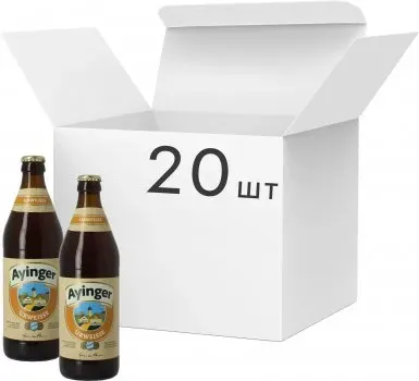 Упаковка пива Ayinger Urweisse темне фільтроване 5.8% 0.5л 20 шт