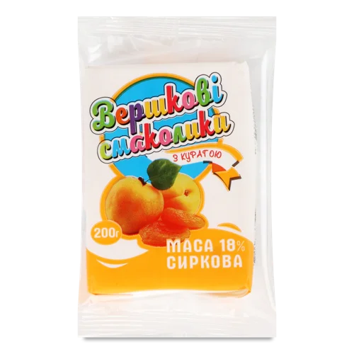 Сиркова Маса 18% З Курагою Вершкові Смаколики, м/у, 200г