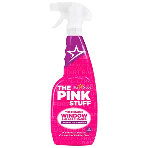 Засіб мийний Pink Stuff Rose Vinegar для скла 750мл