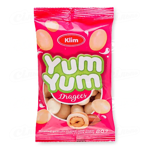 Драже Klim Yum Yum Арахіс у йогурті горіхове, 80г