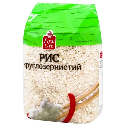 Рис шліфований круглозернистий Fine Life 800 г
