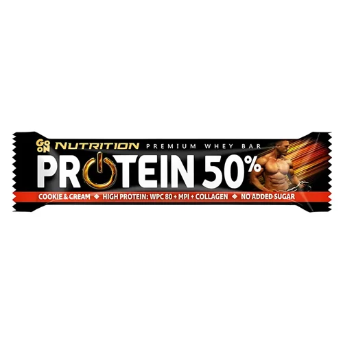 Батончик протеїновий Go On Nutrition Protein 50% з тiстечково-сметанковим смаком 40г