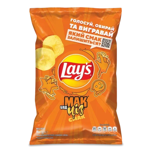 Чипси Картопляні Макарони З Сиром Lay's м/у, в/ґ, 95г
