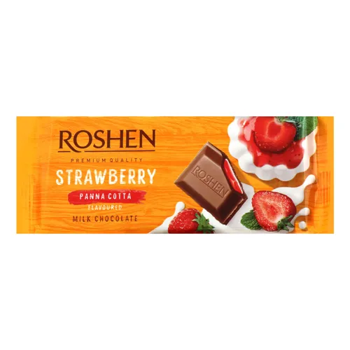 Шоколад Roshen Lacmi Strawberry Panna Cotta молочний 90г