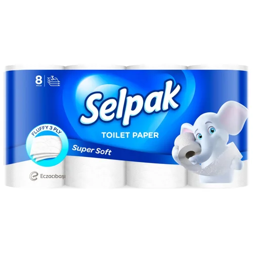 Туалетний папір Selpak Super Soft 3-шаровий 8шт