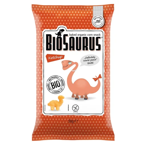 Снеки Biosaurus кукурудзяні органічні з кетчупом 50г