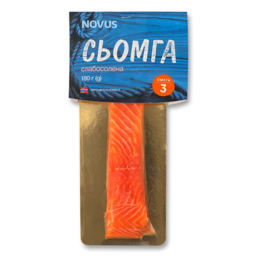 Сьомга Філе-Шматок Novus В/С Вищого Ґатунку, 180г