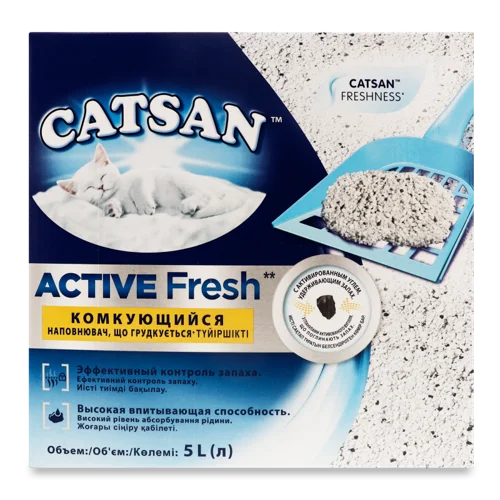 Наповнювач Для Котячого Туалету Active Fresh Catsan 5л, Вищий Ґатунок