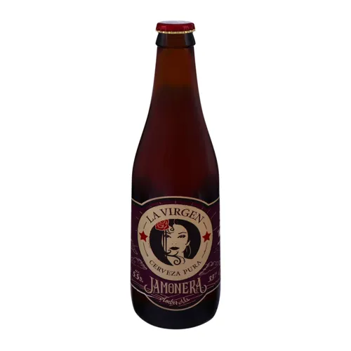 Пиво 0.33л 5.5% світле непастеризоване Jamonera La Virgen