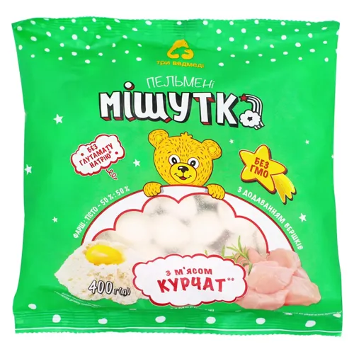 Пельмені Мішутка з м'ясом курчат 400г