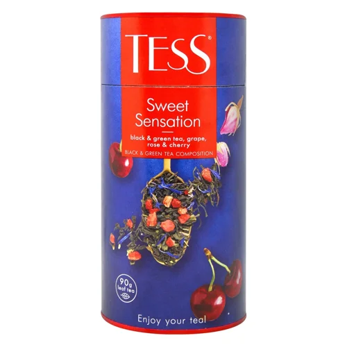 Чай Tess Sweet Sensation чорний та зелений 90г