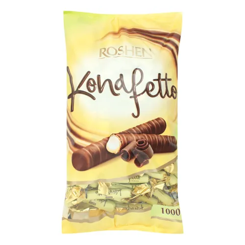 Цукерки глазуровані Bianco Konafetto Roshen кг