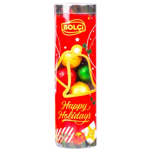 Цукерки Bolci Christmas Balls з молочного шоколаду з джандуйя 140г