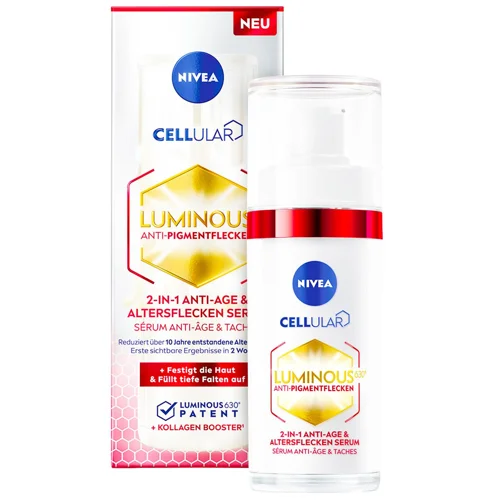 Сировотка для обличчя Nivea Cellular Luminous 630 Антивікова 2в1 30мл