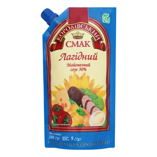 Соус майонезний 30% Лагідний Королівський смак д/п 300г