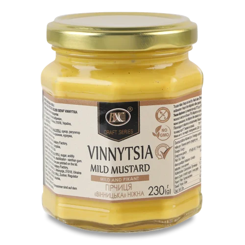 Гірчиця Ніжна Вищого Ґатунку Vinnytsia, c/б 230г