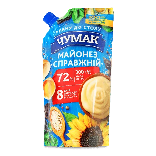 Майонез Чумак Справжній 72%, 300г