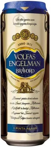 Пиво Volfas Engelman Bravoro світле фільтроване 5,2% 0,568л