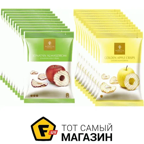 Чіпси Нобіліс Джонатан яблучні без застосування жирів цукру солі та ароматизаторів 20г