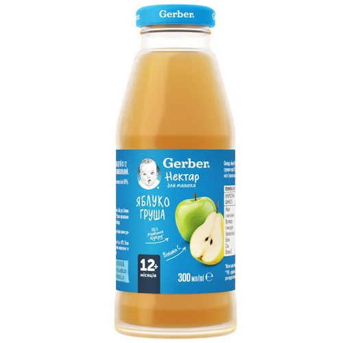 Нектар Gerber яблуко-груша з 12 місяців 300мл