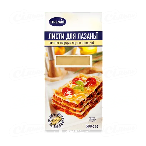 Паста Премія Лазанья з твердих сортів пшениці, 500г