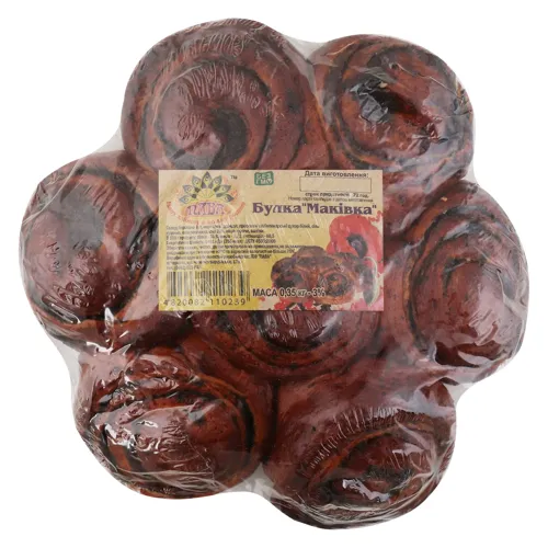 Булка Маківка Пава м/у 0.35кг