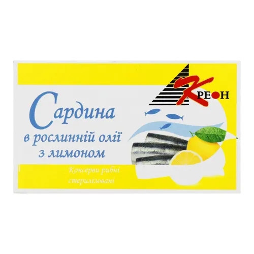 Сардина в рослинній олії з лимоном Креон 125г