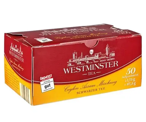 Чорний чай Westminster у пакетиках 50 шт