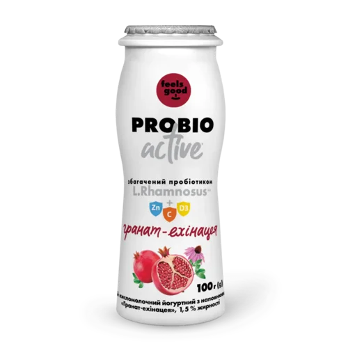 Напій йогуртний Feels good Probio Active гранат-ехінацея 1,5%