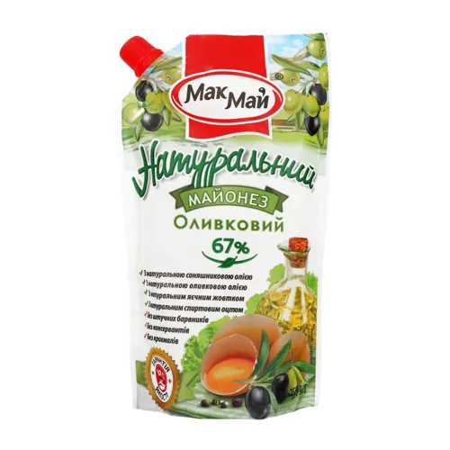 Майонез 67% Оливковий Макмай д/п 350г