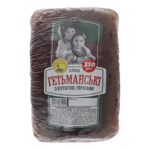 Хлібці з курагою та горіхами Гетьманські Золотий дар м/у 330г