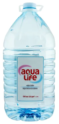Вода мінеральна Аква Лайф негазована 5л