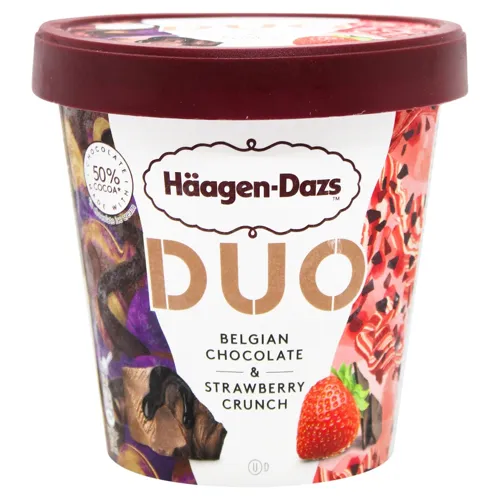 Морозиво Haagen-Dazs Duo полуниця-шоколад 360г