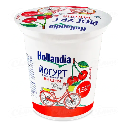 Йогурт Hollandia з наповнювачем вишня 1.5%, 260г