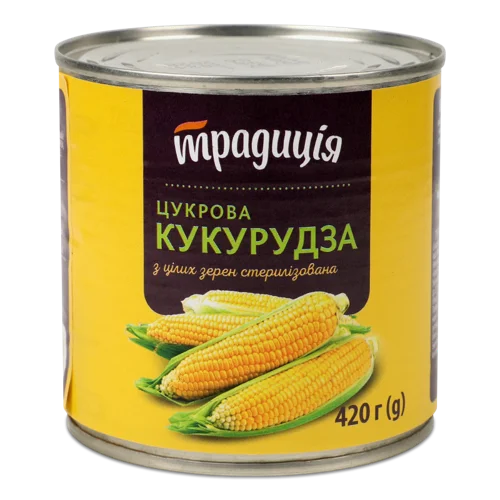 Кукурудза Цукрова Консервована, З/Б 420 Г