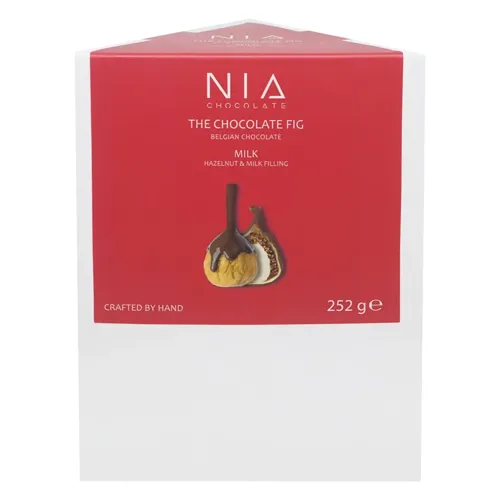 Інжир Nia Chocolate сушений покритий кувертюром у шоколадній глазурі з горіховою начинкою з ароматом бренді 252г