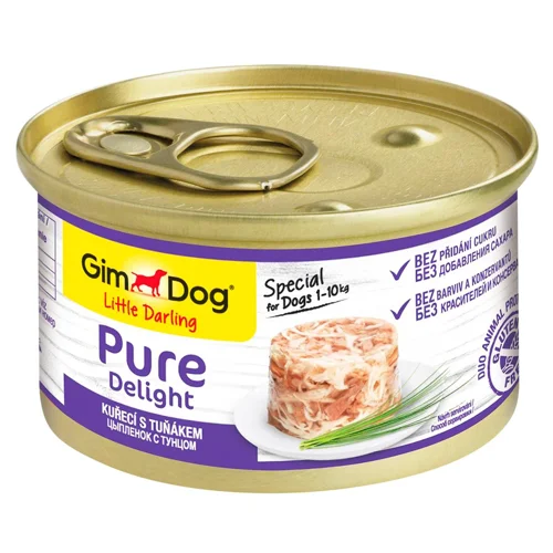 Корм вологий GimDog LD Pure Delight з куркою та тунцем для собак мініатюрних порід 85г
