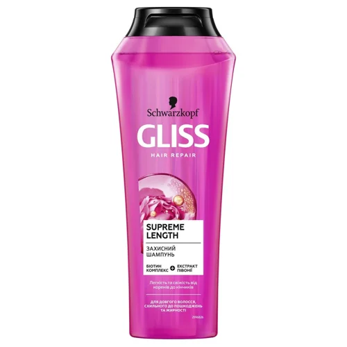 Шампунь Gliss Supreme Length Захисний для довгого волосся, схильного до пошкоджень та жирності 250мл