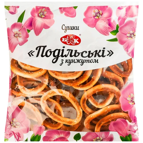 Сушки БКК Подільські з кунжутом 250г