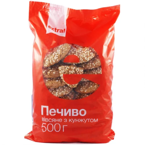 Печиво Extra! Вівсяне з кунжутом 500г