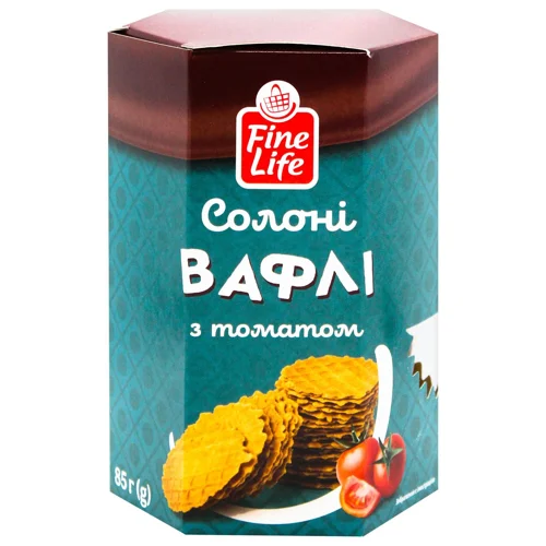 Вафлі Fine Life солоні з томатом 85г