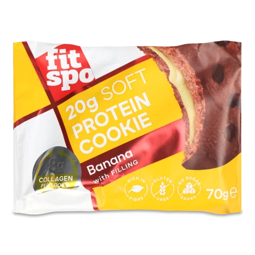 Протеїнове Печиво FitSpo зі Смаком Банану, 200г