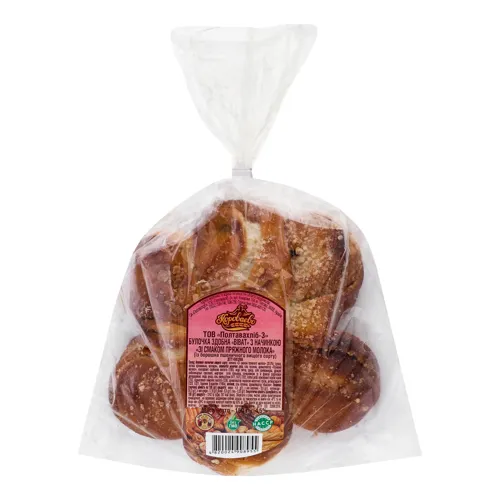 Булочка здобна зі смаком пряжного молока Віват Короваєво