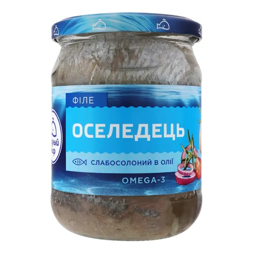 Оселедець філе в олії слабосолоний Водний світ с/б 450г