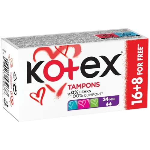 Тампони Kotex Ultra Sorb mini додатковий захист від протікання 2 крапельки 16шт