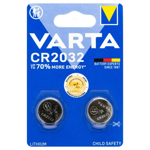 Батарейка Varta №6032 CR2032 Lithium 3V 2шт