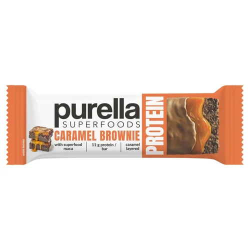 Батончик протеїновий Purella Superfoods Caramel Brownie 45г