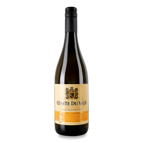 Вино Біле Напівсолодке Comte Du Vals, в/ґ, 0.75л, 10.5%