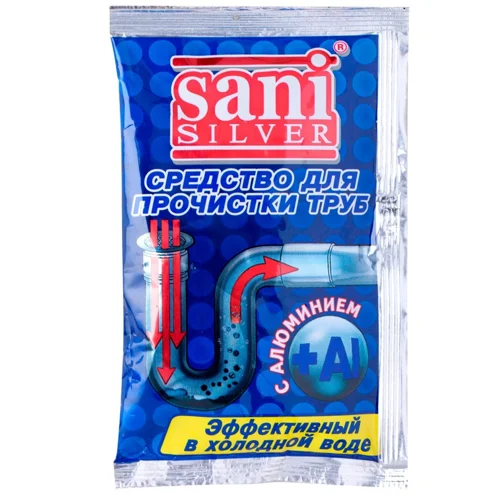 Засіб для прочищення труб Sani Silver 80г
